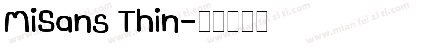 MiSans Thin字体转换